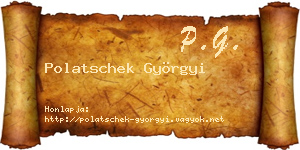 Polatschek Györgyi névjegykártya